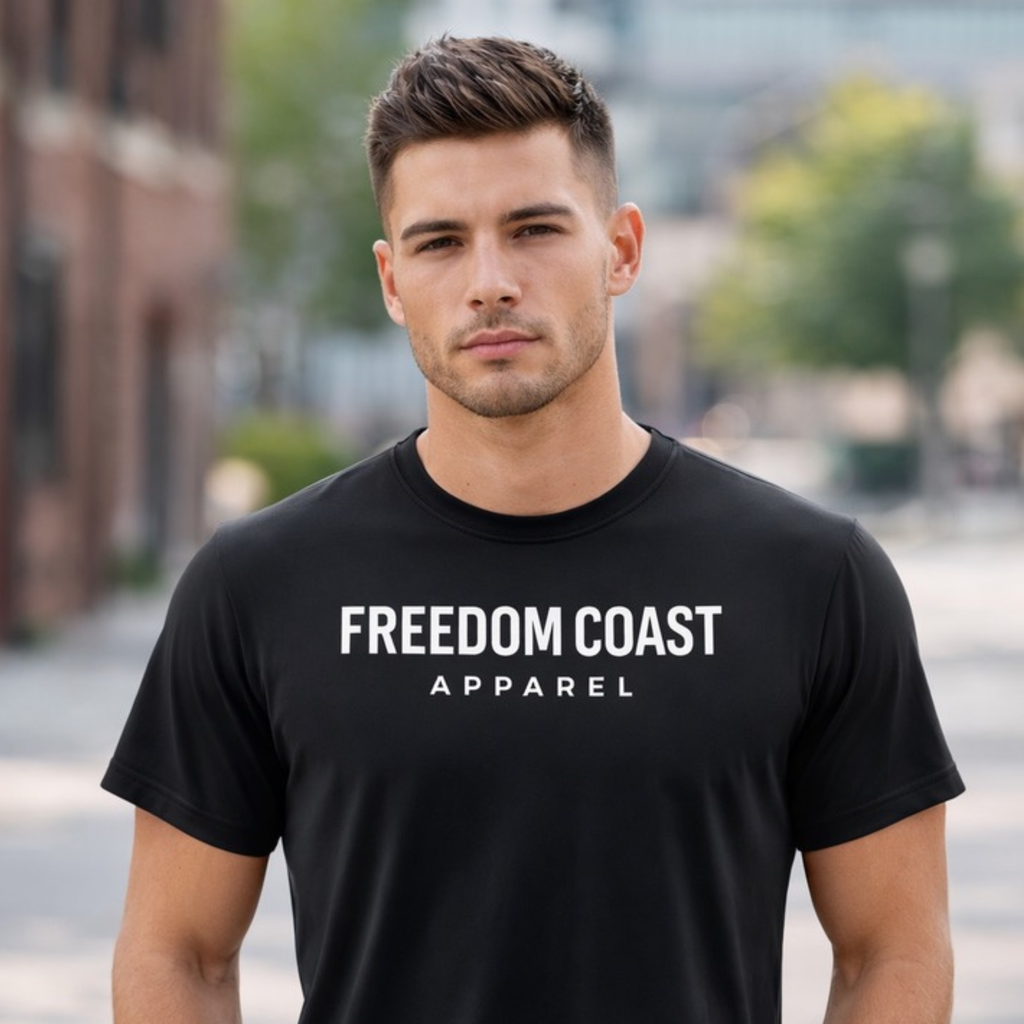 Freedom Coast Apparel – Core White Wordmark Tee