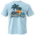 Coastal Wave Sunset Palms Tee