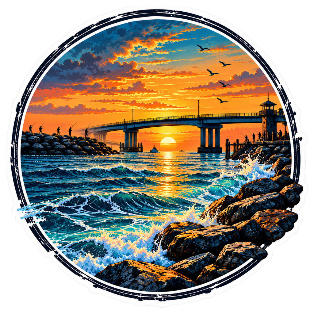 Jetty Lines Sticker