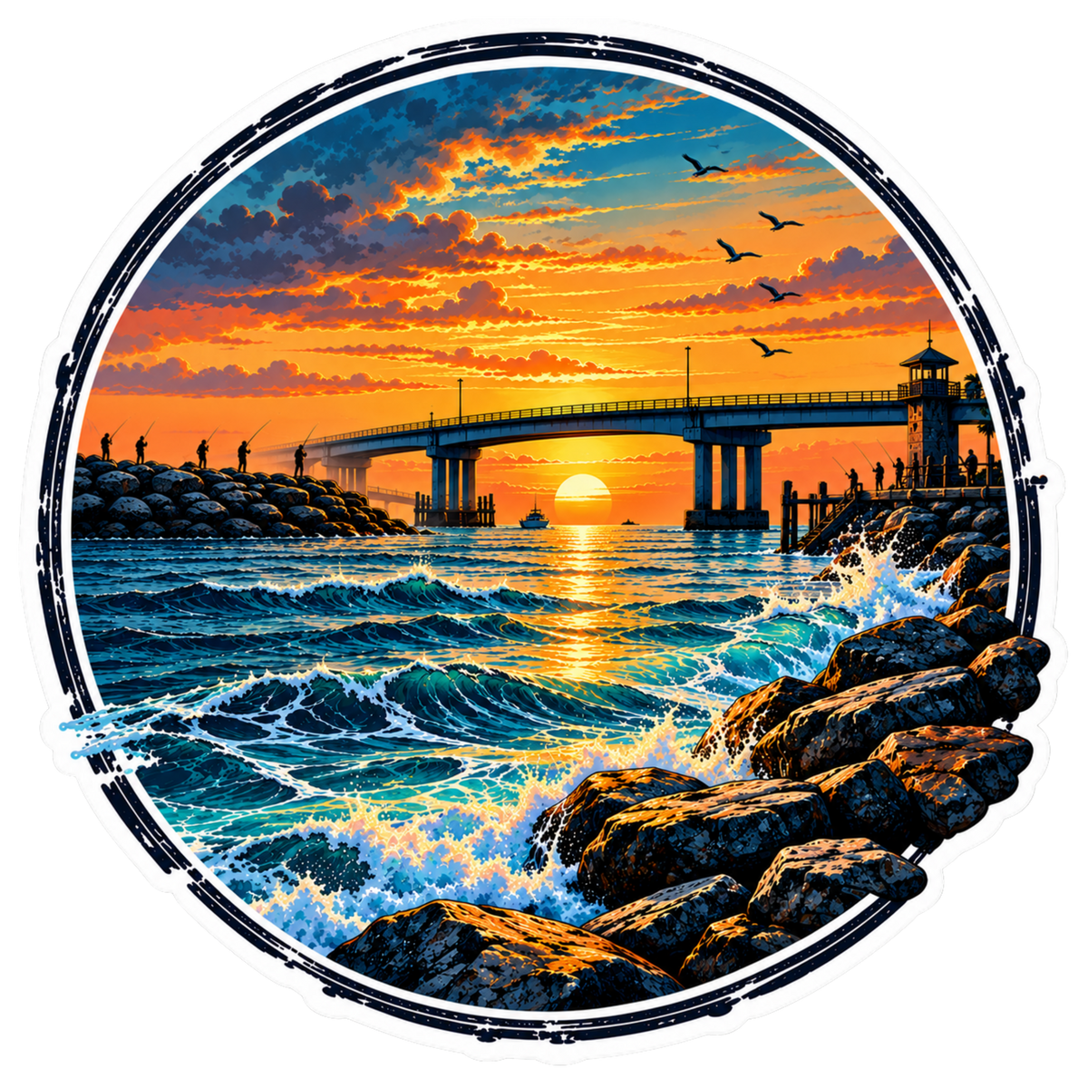 Jetty Lines Sticker