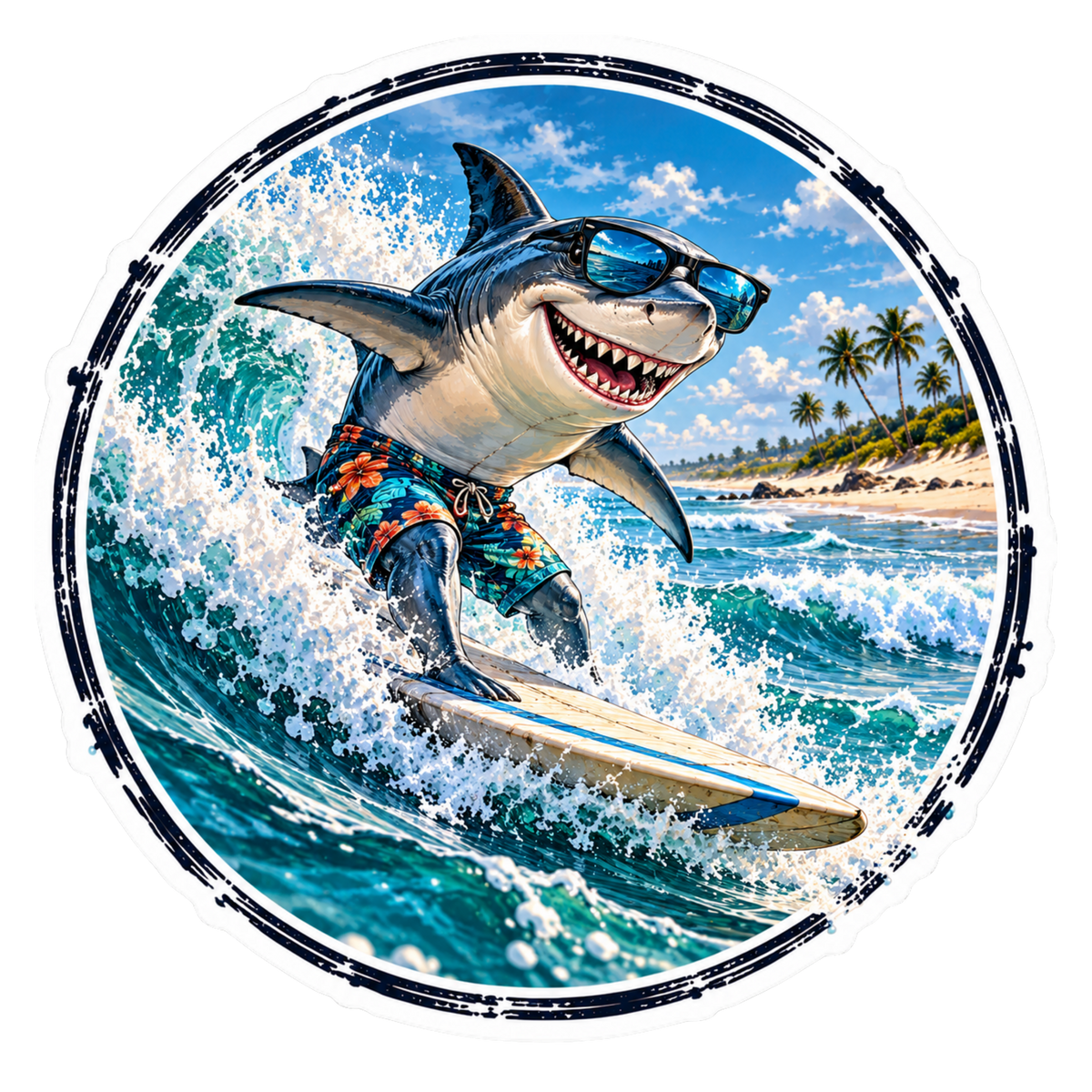 Shark Break Sticker