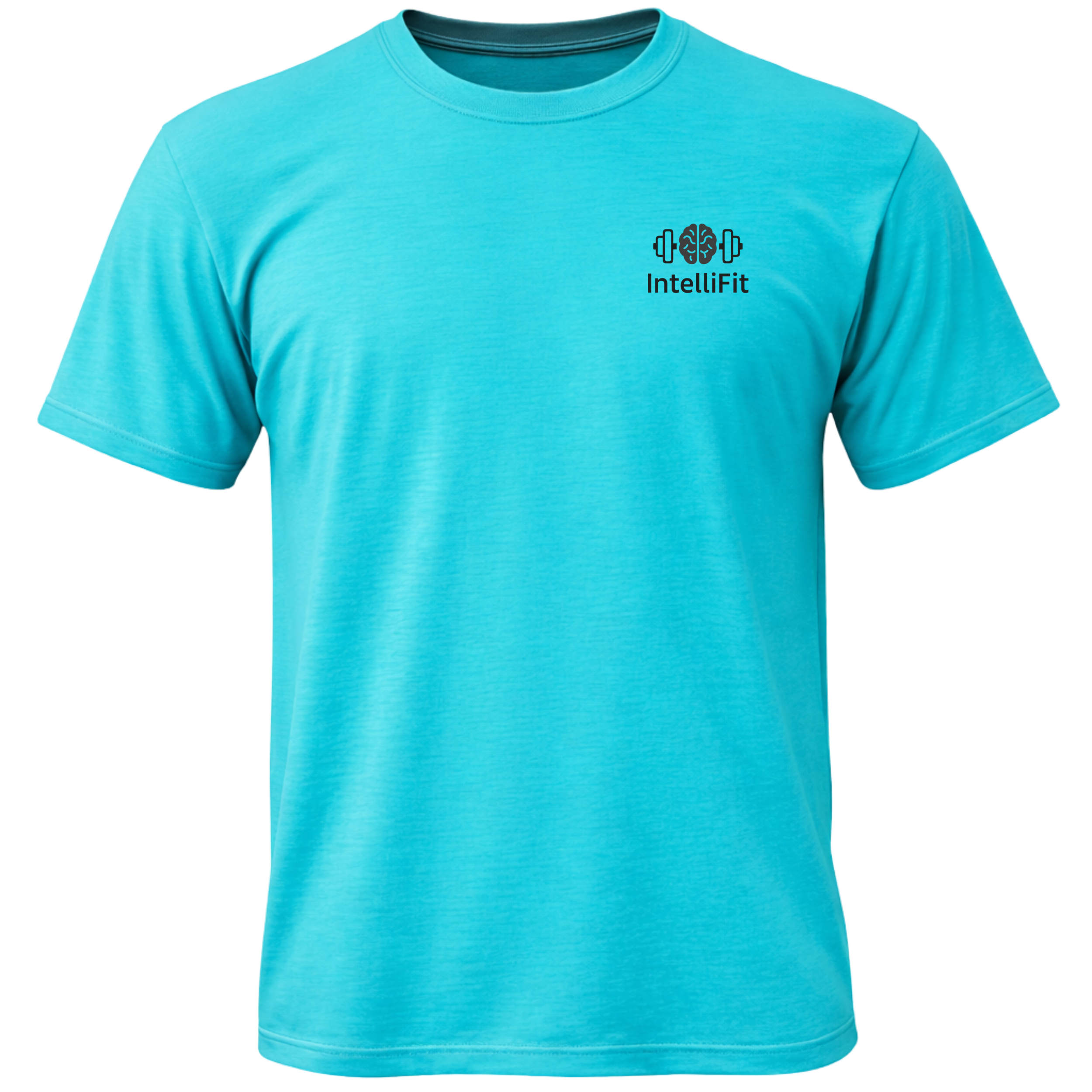 IntelliFit – Core Left Chest Black Logo Tee