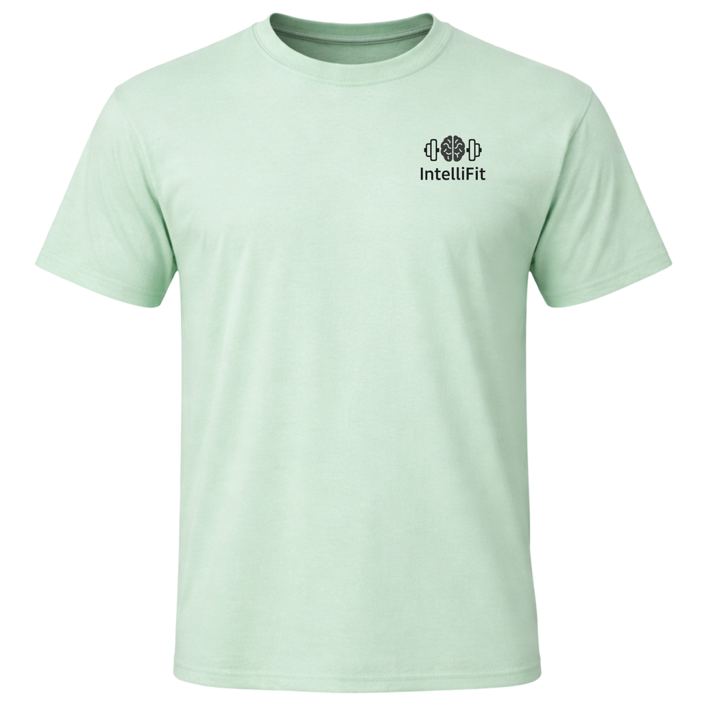 IntelliFit – Core Left Chest Black Logo Tee