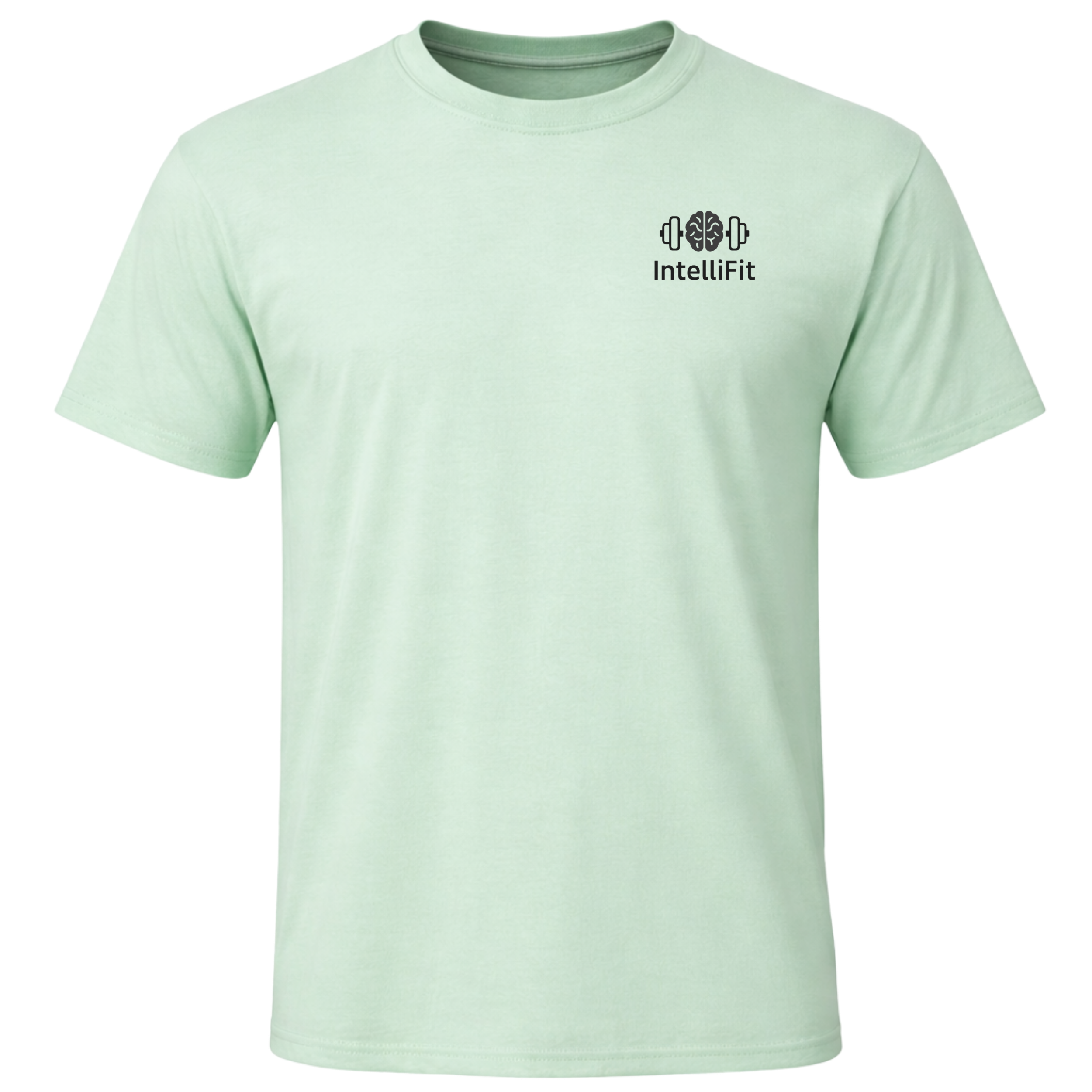 IntelliFit – Core Left Chest Black Logo Tee